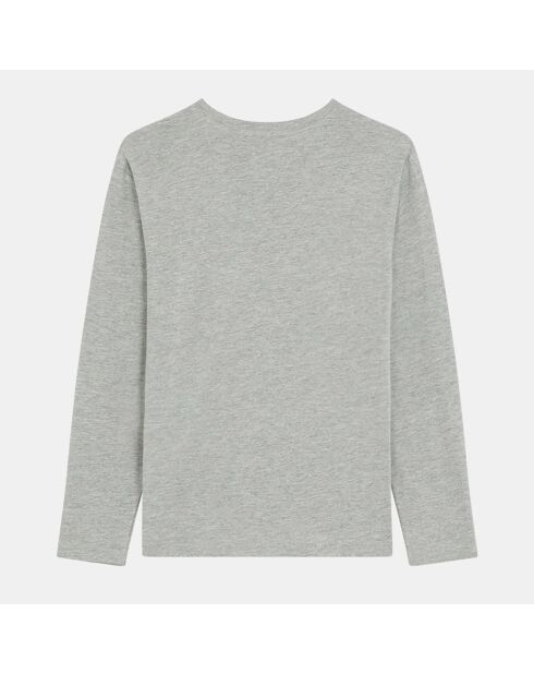 T-Shirt en Coton bio Felipe manches longues gris chiné