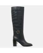 Bottes en Cuir talon détail rond vertes - Talon 9 cm