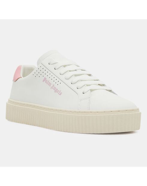Palm 1 wit/roze leren sneakers