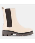 Chelsea Boots en Cuir écrues