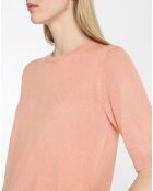 Pull en Soie & Cachemire Fifi manches courtes rose