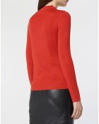 Pull en Maille stretch de fibres Ecovero® Bya rouge foncé