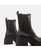 Chelsea boots en Cuir Nico noires - Talon 7 cm