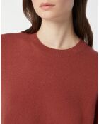 Pull 100% Cachemire Zabri col rond bois de rose