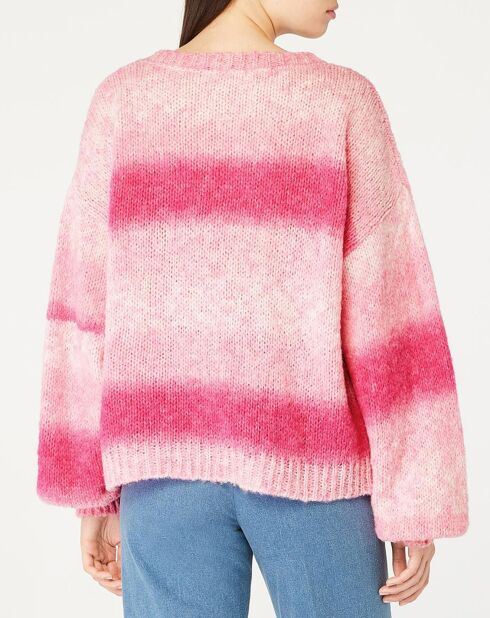 Leicht gewaschener rosafarbener Cairo Knit Blend Pullover