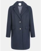 Manteau en Laine mélangée Brise bleu marine