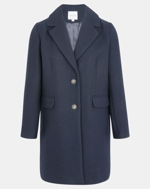 Manteau en Laine mélangée Brise bleu marine