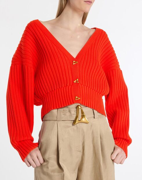 Mount rote Strickjacke