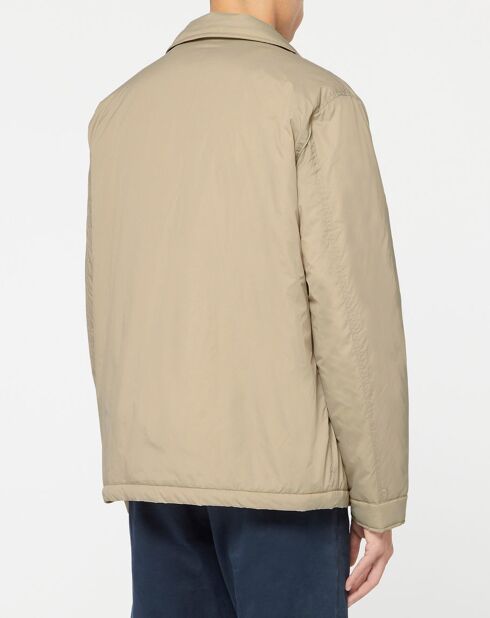 Blouson droit matelassé Maqflat paddée beige