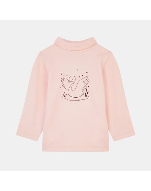 Sous-pull en coton bio Apala rose