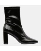 Bottines talon vernis noires - Talon 9 cm