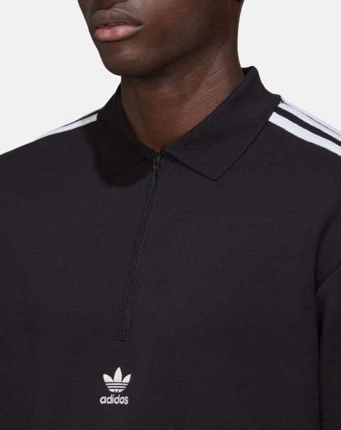 Polo ample zippé noir
