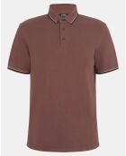 Polo en Coton bio Dolobas Heritage marron foncé