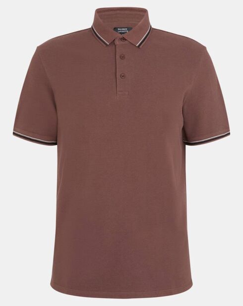 Polo en Coton bio Dolobas Heritage marron foncé