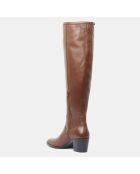 Bottes en Cuir Esteban marron - Talon 6,5 cm