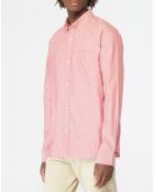 Chemise en Coton bio Oxford Nixford rouge foncé