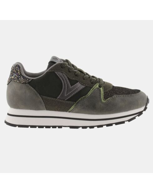 Baskets Running kaki/noir