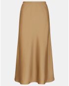 Beige satijnen rok met koorts