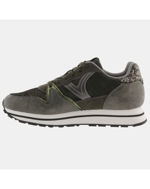 Baskets Running kaki/noir