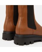 Chelsea Boots en Cuir Mid camel