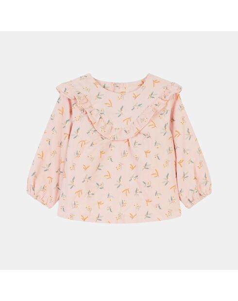 Blouse en coton Agarou imprimé rose/multicolore