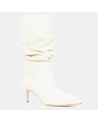 Bottes en Cuir écrues - Talon 6 cm