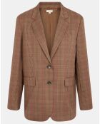 Veste blazer à carreaux Repos marron