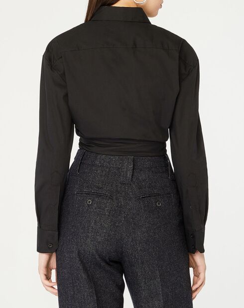 Chemise en Coton à nouer Ahouva noire