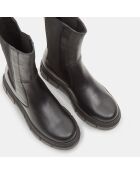 Chelsea Boots en Cuir Armor noires - Talon 5 cm