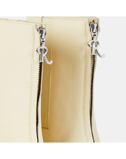 Bottines en Cuir Solaris High beiges