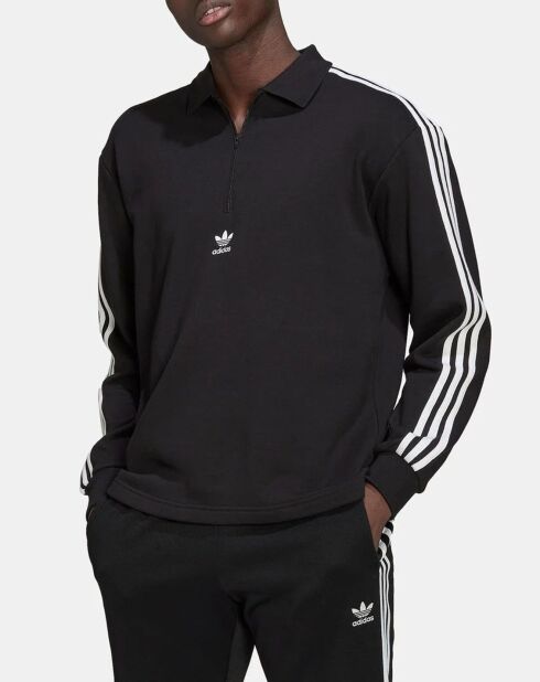 Polo ample zippé noir