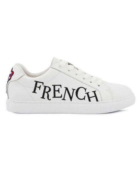 Baskets en Cuir Simone Moulin Rouge blanches