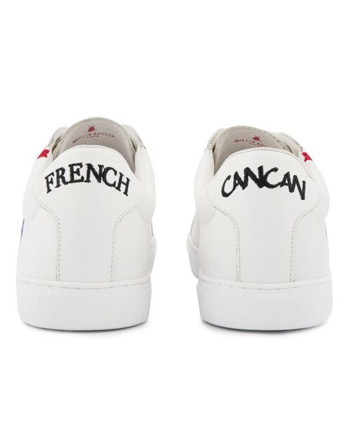 Baskets en Cuir Simone Moulin Rouge blanc/bleu/rouge
