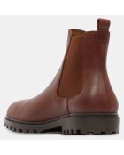 Chelsea boots en Cuir Elba marron foncé