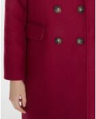 Manteau en Laine mélangée Balba rouge foncé