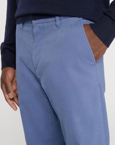 Pantalon chino en Coton bio droit Kutdroit bleu vintage