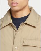 Blouson droit matelassé Maqflat paddée beige