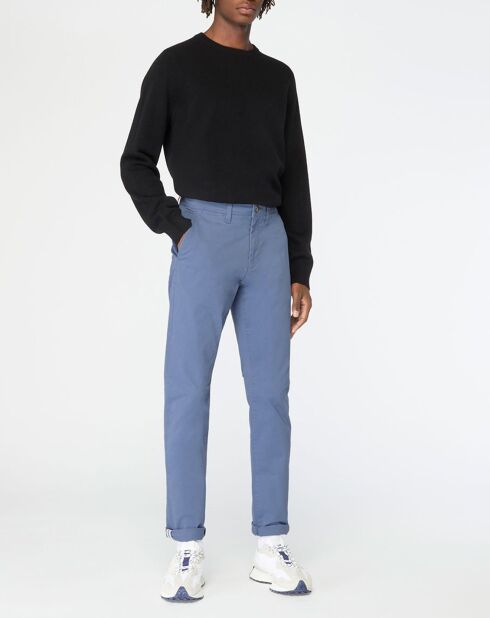 Pantalon chino en Coton bio slim Kutslim bleu vintage