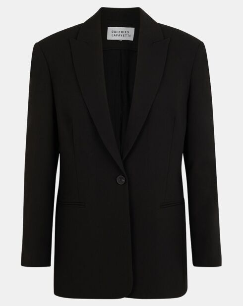 Veste blazer droite Paul noire