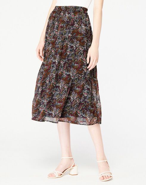 Agripine rok met veelkleurige print