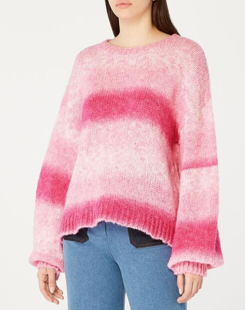 Leicht gewaschener rosafarbener Cairo Knit Blend Pullover