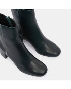 Bottines en Cuir talon détail vertes - Talon 7 cm