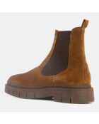 Chelsea boots semelle épaisse marron