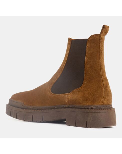 Chelsea boots semelle épaisse marron