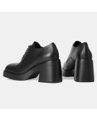 Derbies en Cuir noires - Talon 8.5 cm