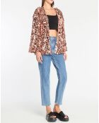 Veste Paulhan à gros sequins sur résille rose pâle