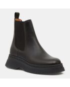Chelsea Boots en Cuir Semelles Creepers noires - Talon 5 cm