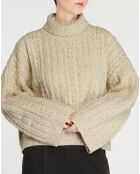 Beiger Pullover aus Wollmischung Totême