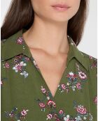 Robe Liliana imprimée verte