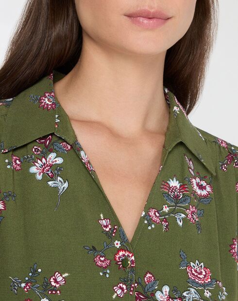 Robe Liliana imprimée verte